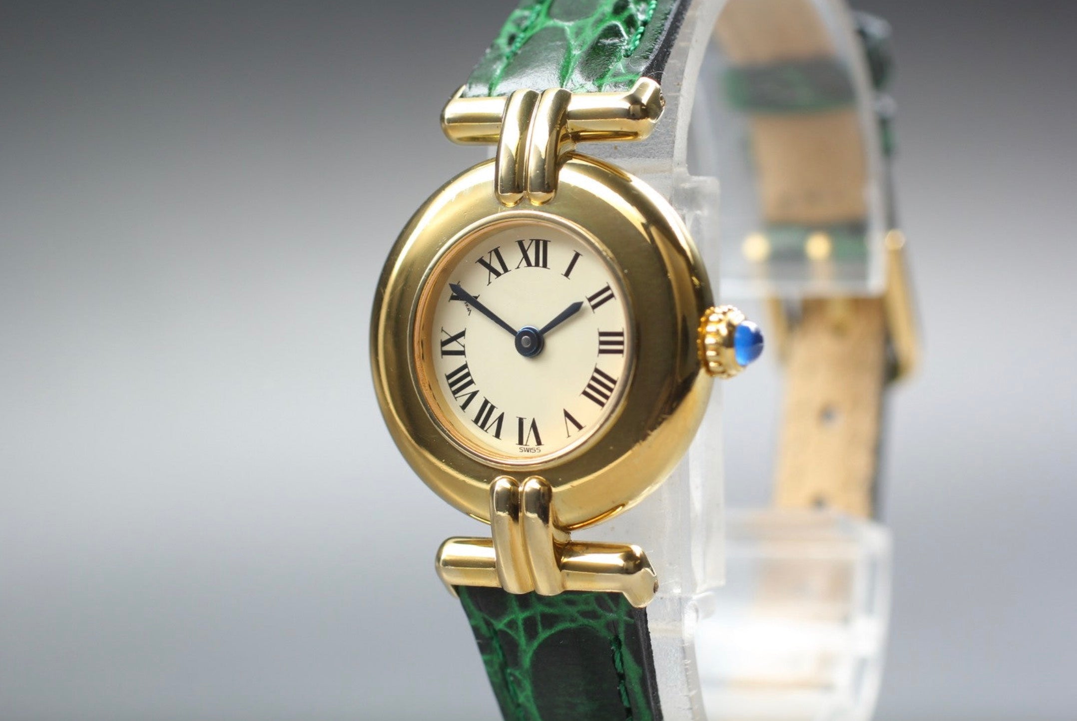 Vermeil Style Green Dial Dress Watch