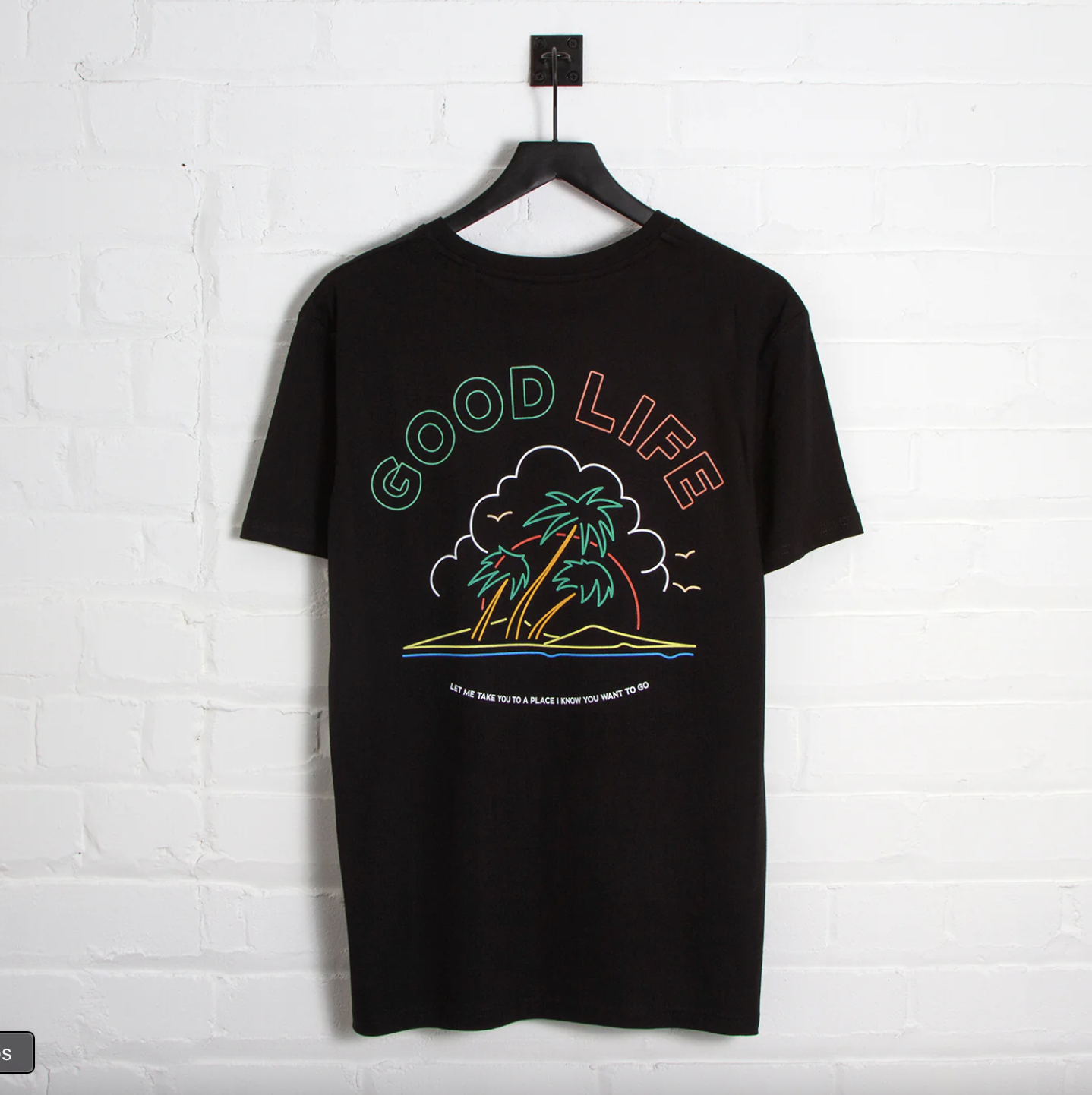 Neon Good Life Back Print - Tshirt - Black