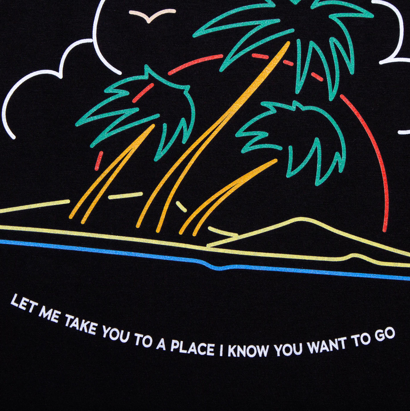 Neon Good Life Back Print - Tshirt - Black