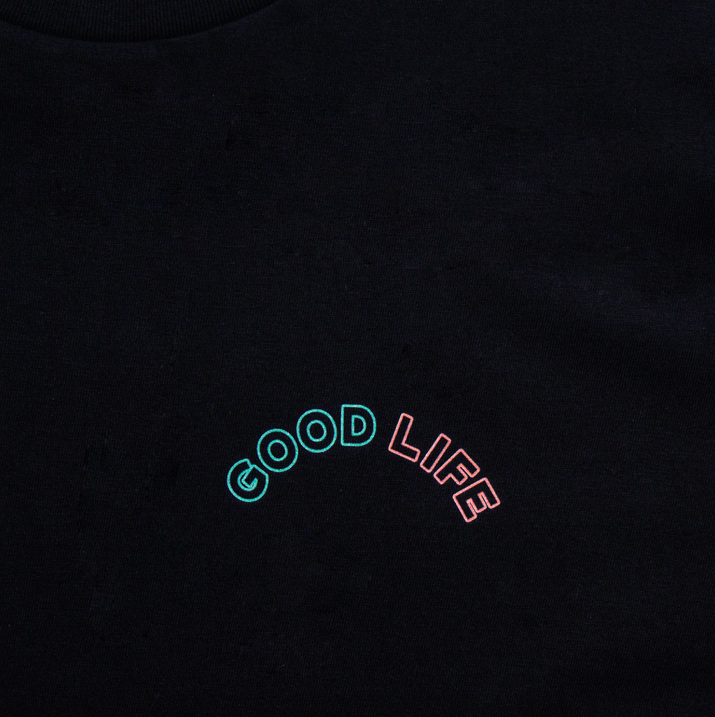 Neon Good Life Back Print - Tshirt - Black