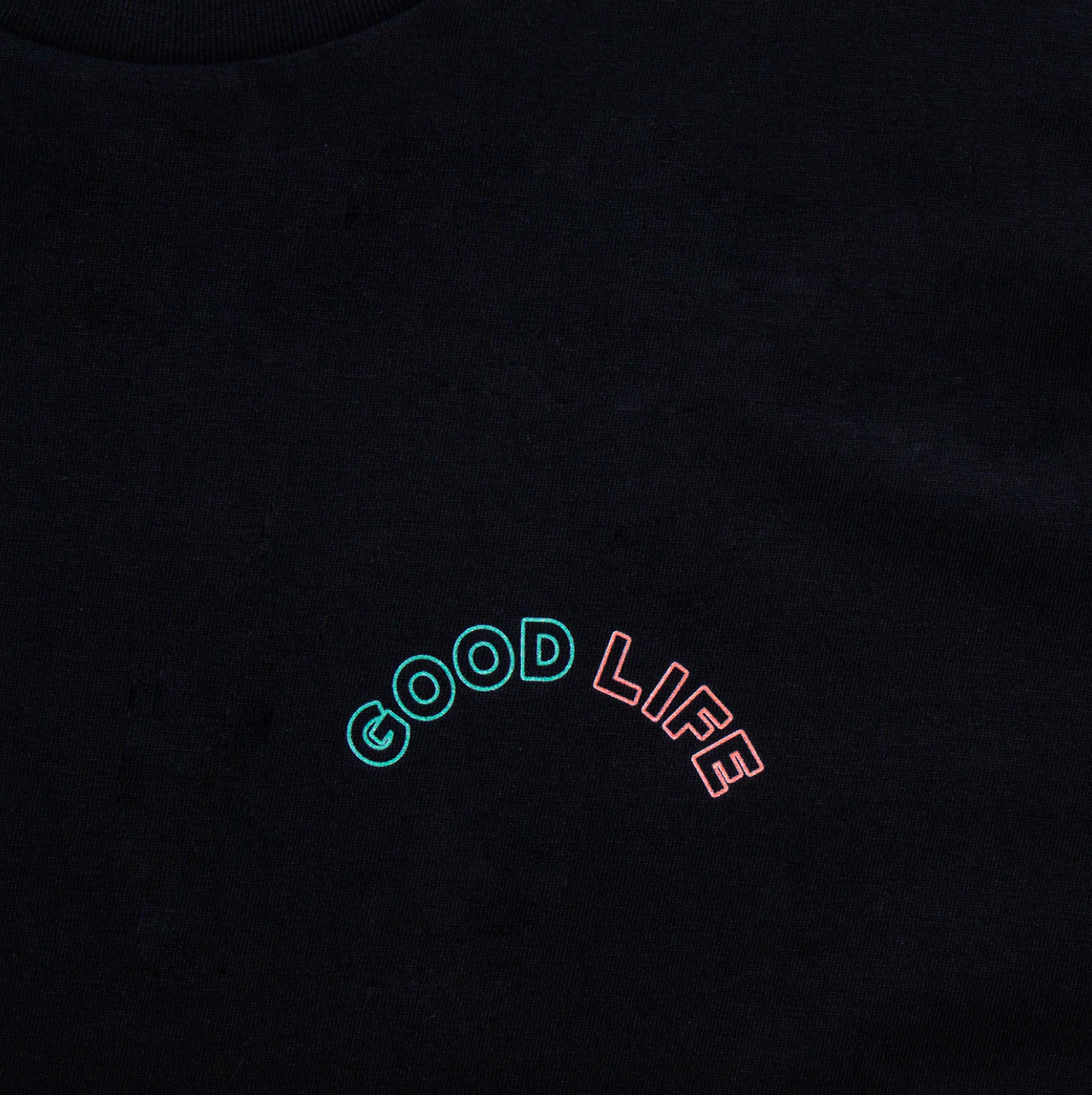Neon Good Life Back Print - Tshirt - Black