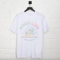 Neon Good Life Front Print - Tshirt - White