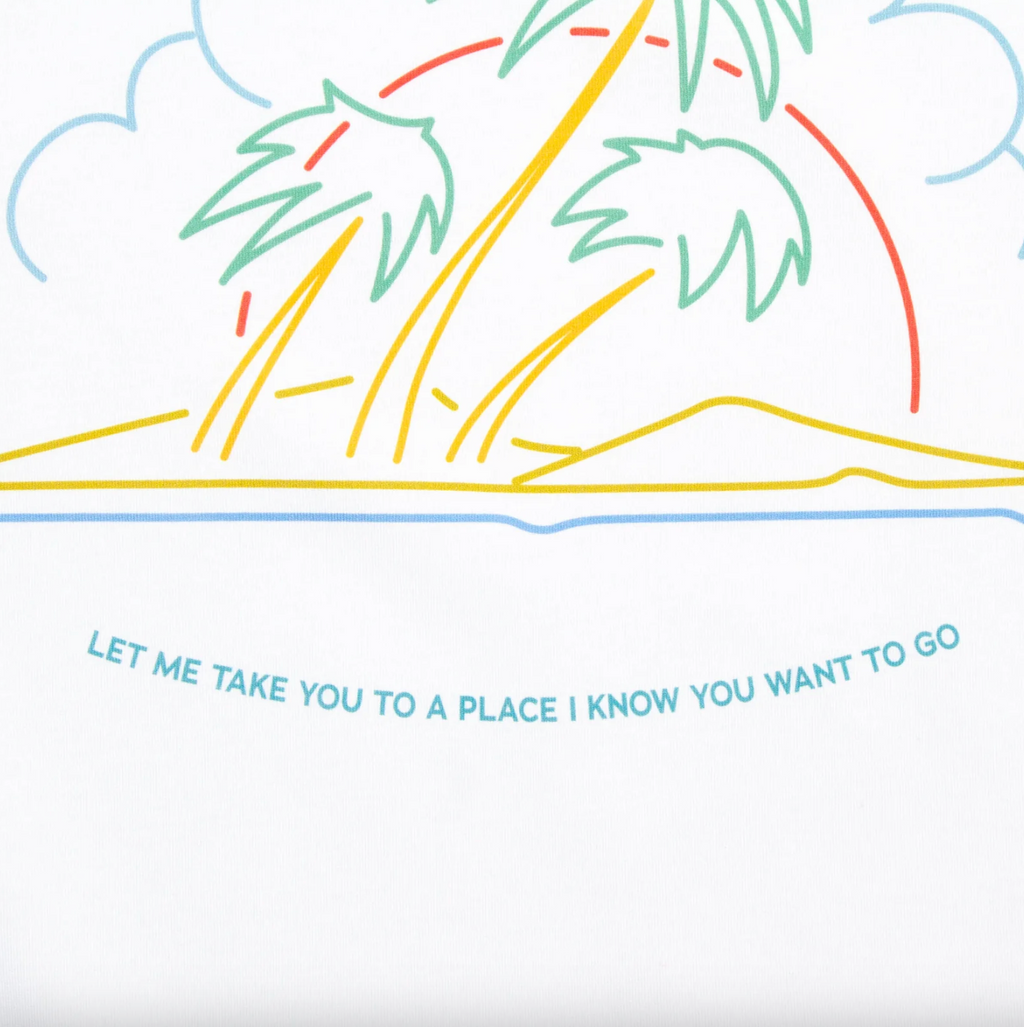 Neon Good Life Front Print - Tshirt - White
