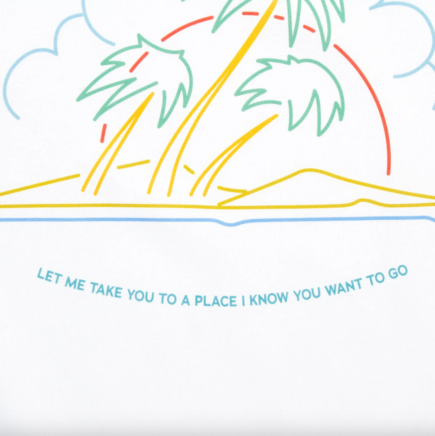 Neon Good Life Front Print - Tshirt - White