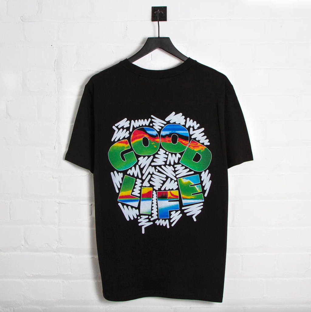 Doodle Good Life Back Print - Tshirt - Black