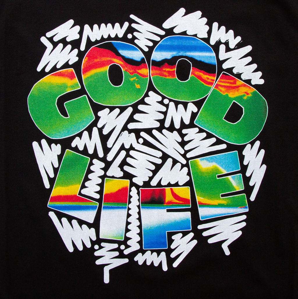 Doodle Good Life Back Print - Tshirt - Black