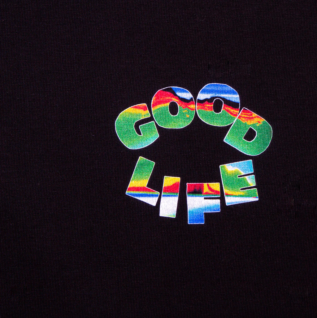 Doodle Good Life Back Print - Tshirt - Black